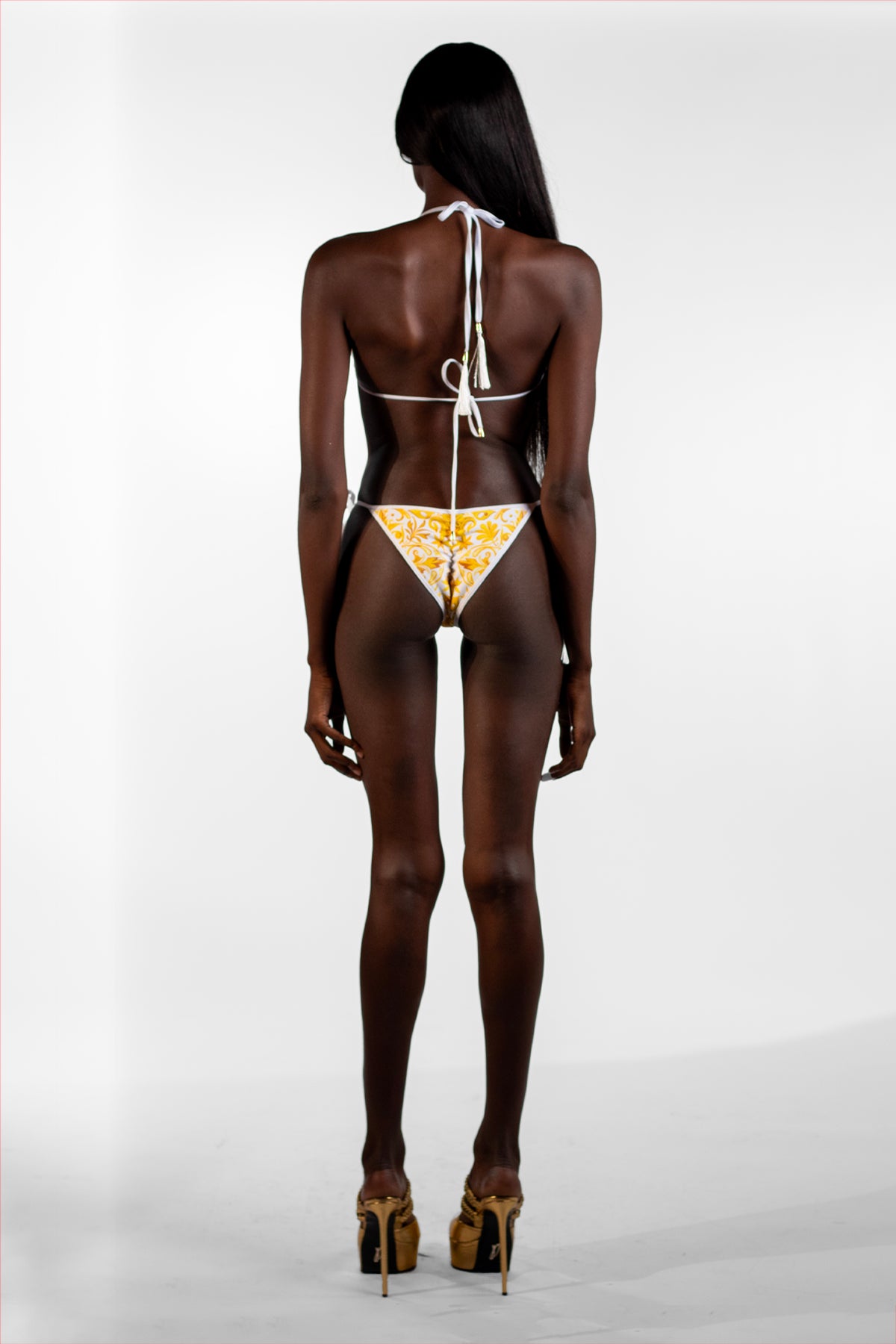 Buda Yellow Mosaic Cheeky Bikini Set - BACCIO by Altamirano