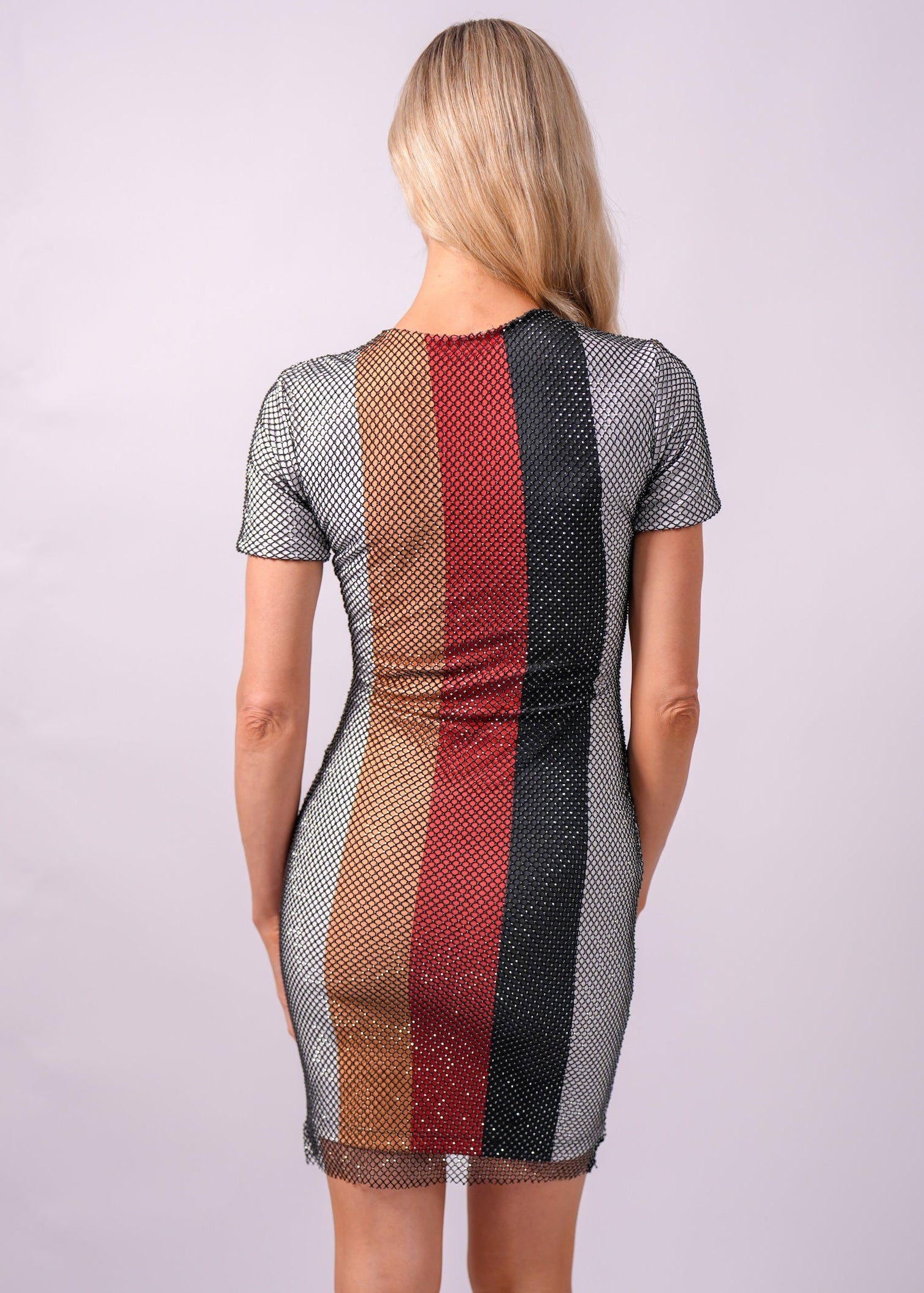 Germany Crystal Mesh Mini Dress
