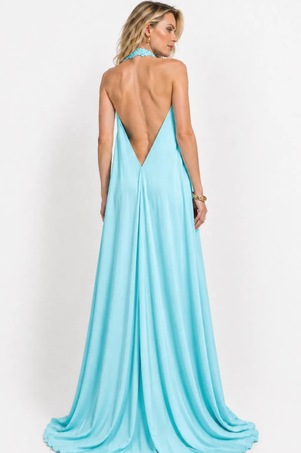 Vestido playero de crepé Aqua 