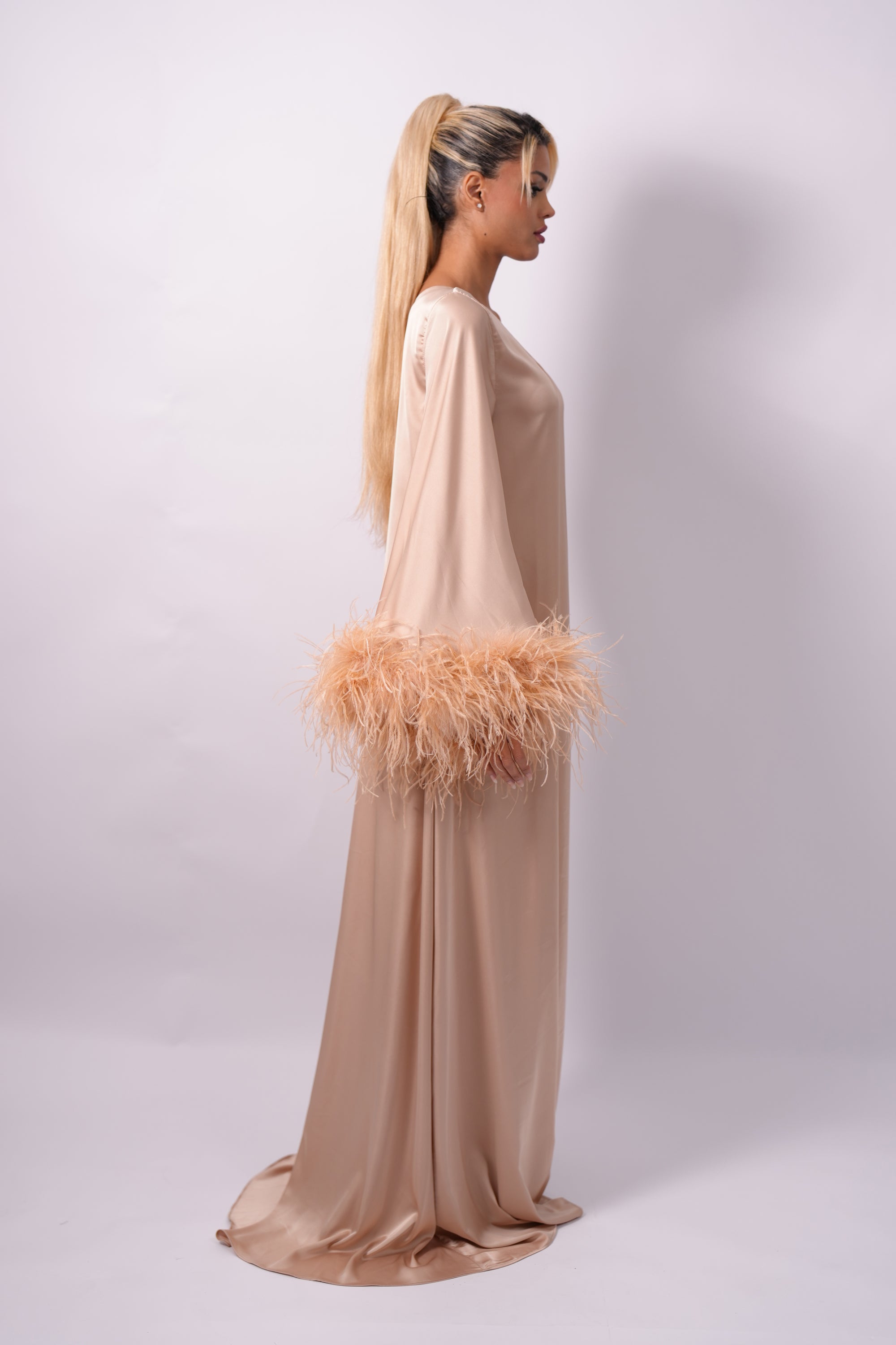Belki One-Shoulder silk Charmeuse Resort Gown