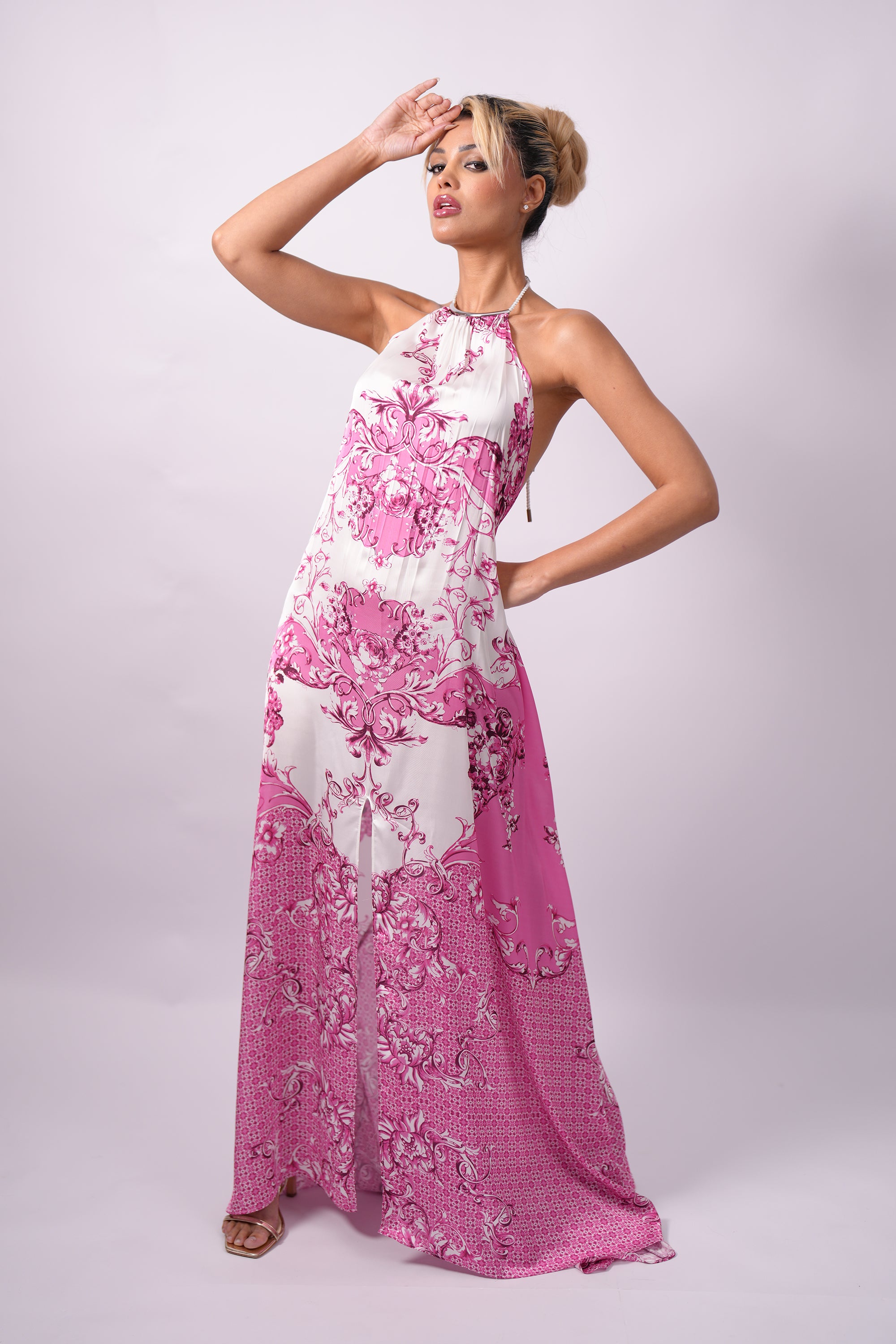 Alessa Sunset Floral Print Maxi Dress