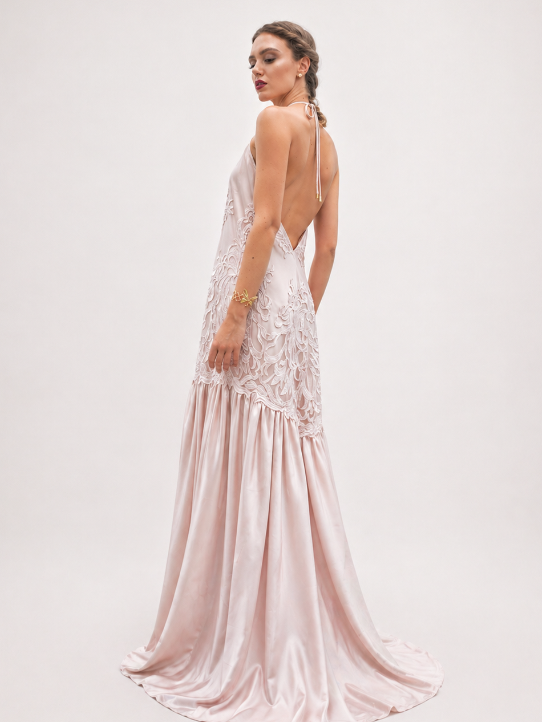 Sofia Halter Lace - Silk Resort Collection- Baccio Couture