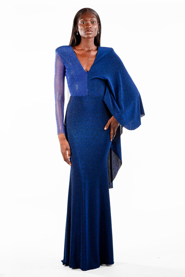 Emili Draped Sleeve Maxi Gown