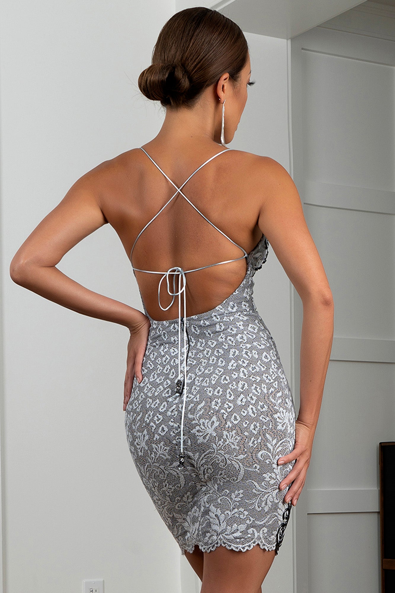 Women's Stretchable Grey Bodycon Dress Decoration Material: Cloths at Best  Price in New Delhi | Styleline Clothing