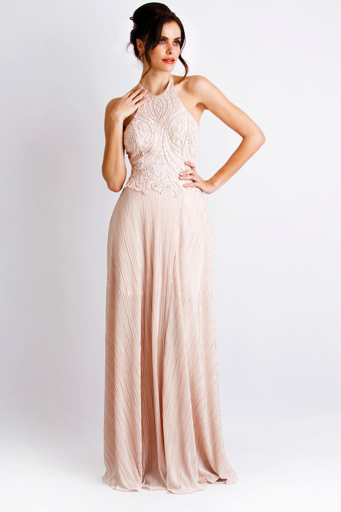 Marcella Paint Caviar Pink Gowns - Long Dress - BACCIO Couture