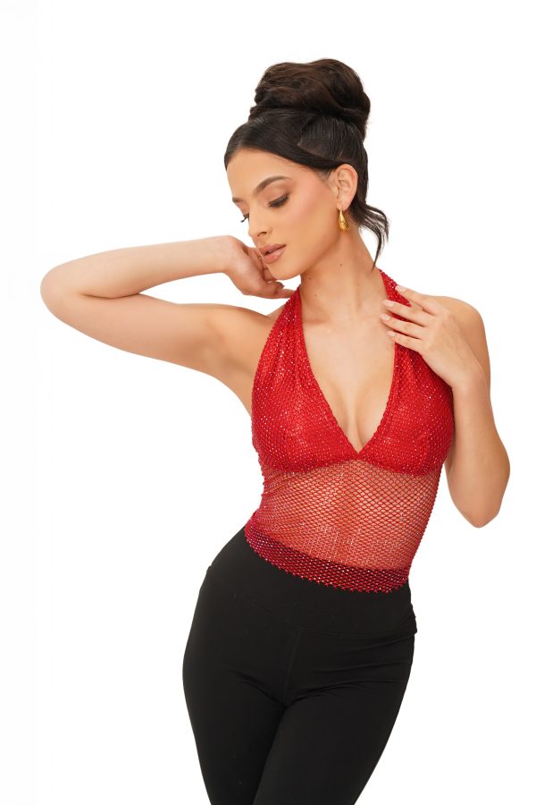 Alba Top Crystal Mesh (red) - Image 3